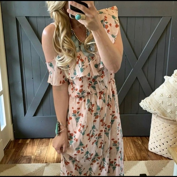 Bohemian Floral Summer Maxi Dress S M L NWT - Picture 6 of 6